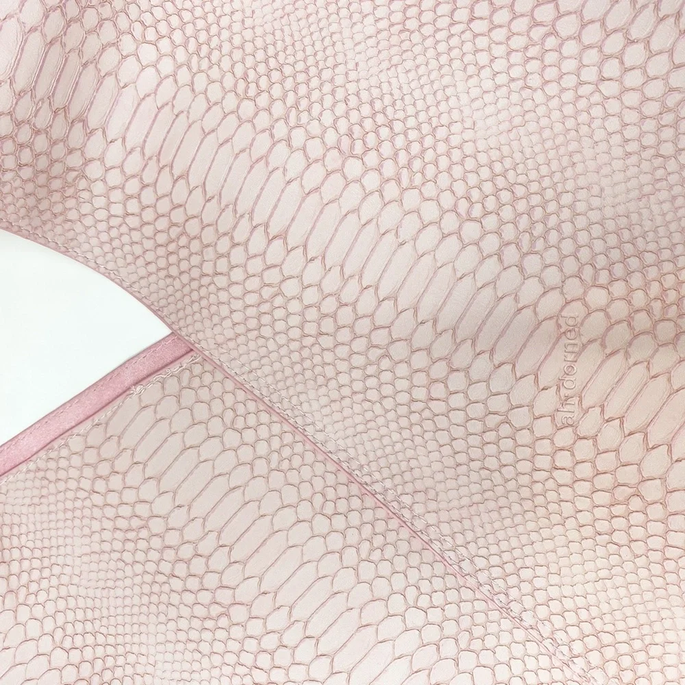 Air Pompon Pink Textured Hobo Bag